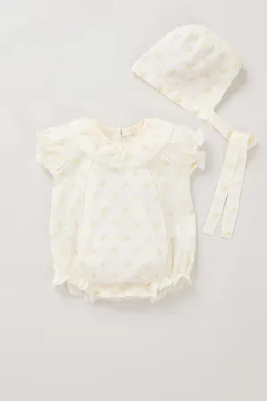 Jelly Romper In Yellow Flowers