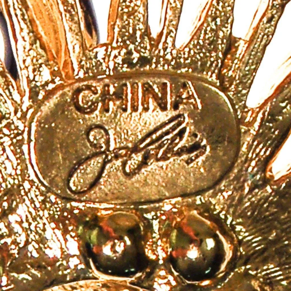 Joan Collins Jeweled Peacock Brooch