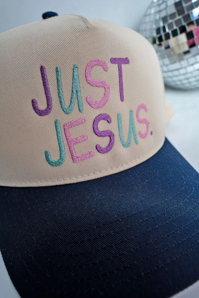 Just Jesus Embroidered Five Panel Twill Cap