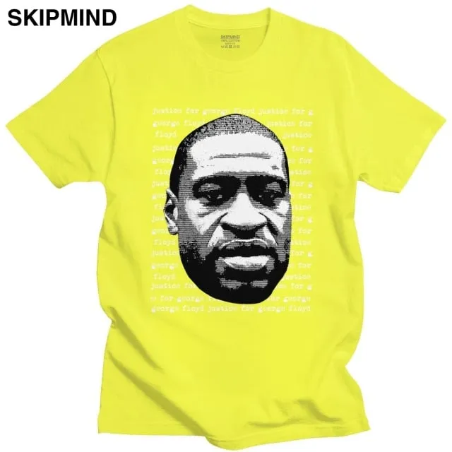 Justice For George Floyd T-shirt Men Cotton Black Lives Matter I Can't Breathe Tee Tops O-neck Short Sleeve Urban Tshirt Clothes
