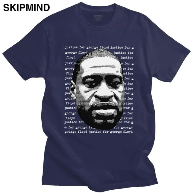 Justice For George Floyd T-shirt Men Cotton Black Lives Matter I Can't Breathe Tee Tops O-neck Short Sleeve Urban Tshirt Clothes