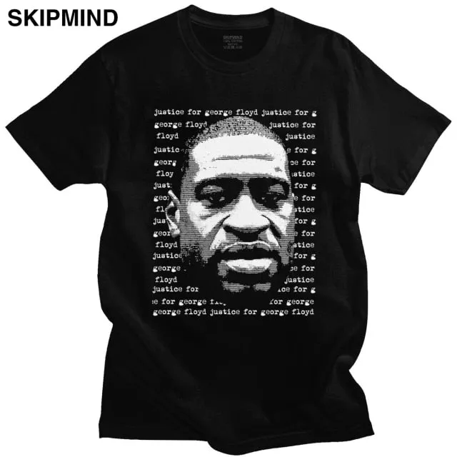 Justice For George Floyd T-shirt Men Cotton Black Lives Matter I Can't Breathe Tee Tops O-neck Short Sleeve Urban Tshirt Clothes