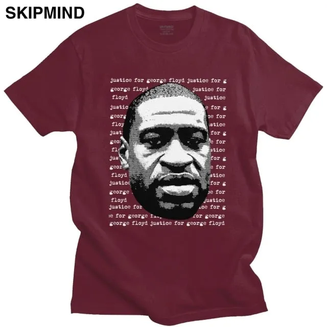 Justice For George Floyd T-shirt Men Cotton Black Lives Matter I Can't Breathe Tee Tops O-neck Short Sleeve Urban Tshirt Clothes