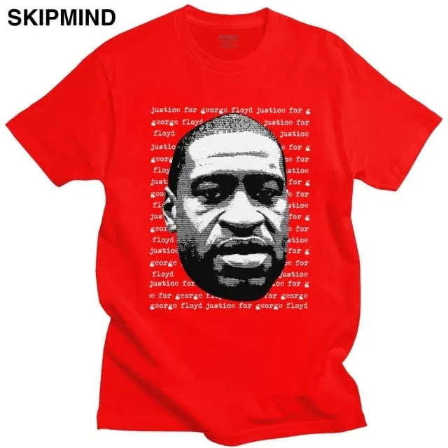 Justice For George Floyd T-shirt Men Cotton Black Lives Matter I Can't Breathe Tee Tops O-neck Short Sleeve Urban Tshirt Clothes