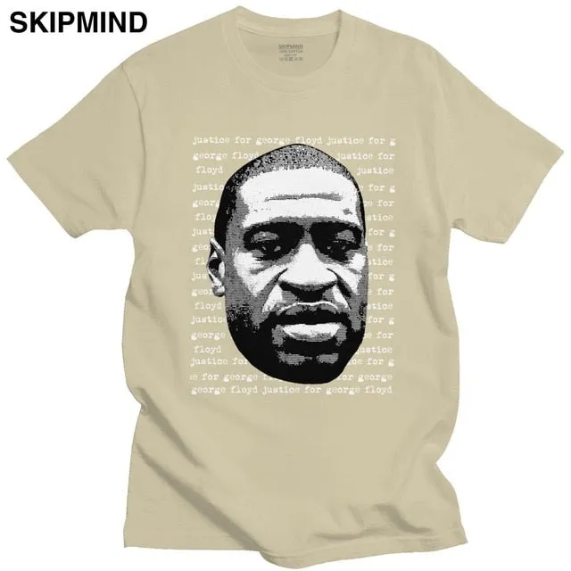Justice For George Floyd T-shirt Men Cotton Black Lives Matter I Can't Breathe Tee Tops O-neck Short Sleeve Urban Tshirt Clothes