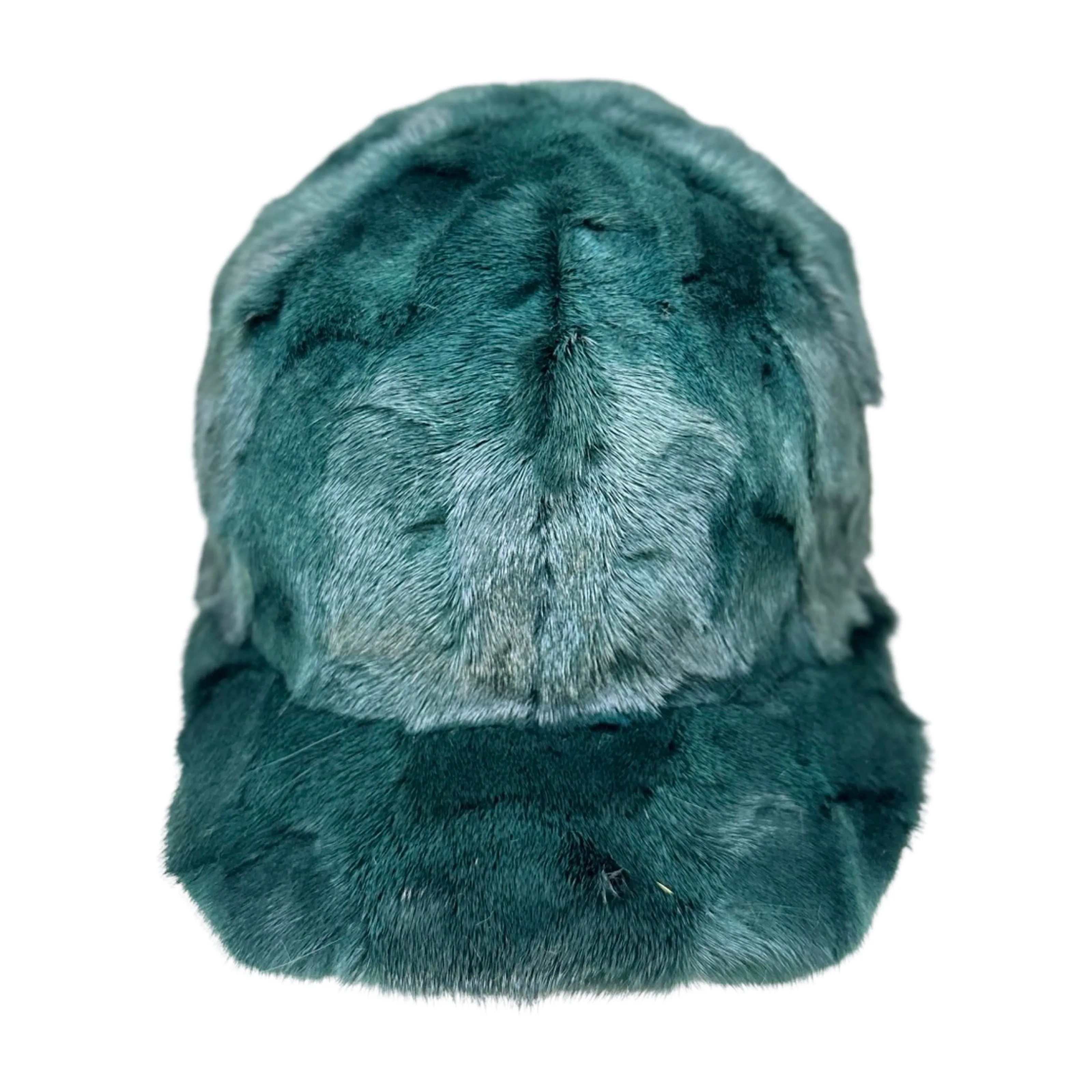 Kashani Hunter Green Diamond Cut Mink Baseball Hat