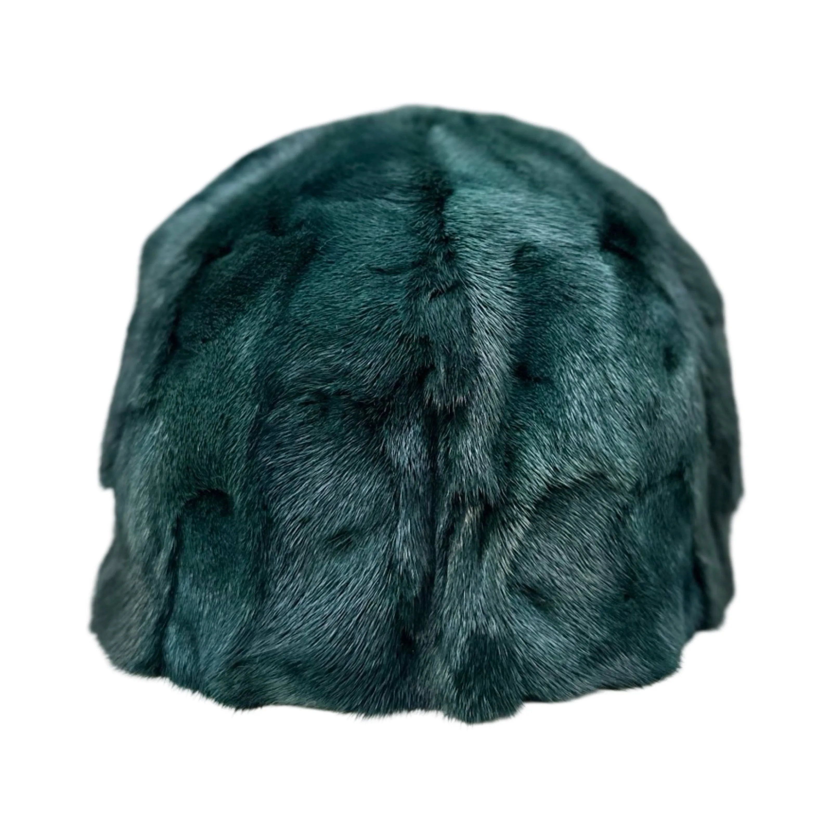 Kashani Hunter Green Diamond Cut Mink Baseball Hat