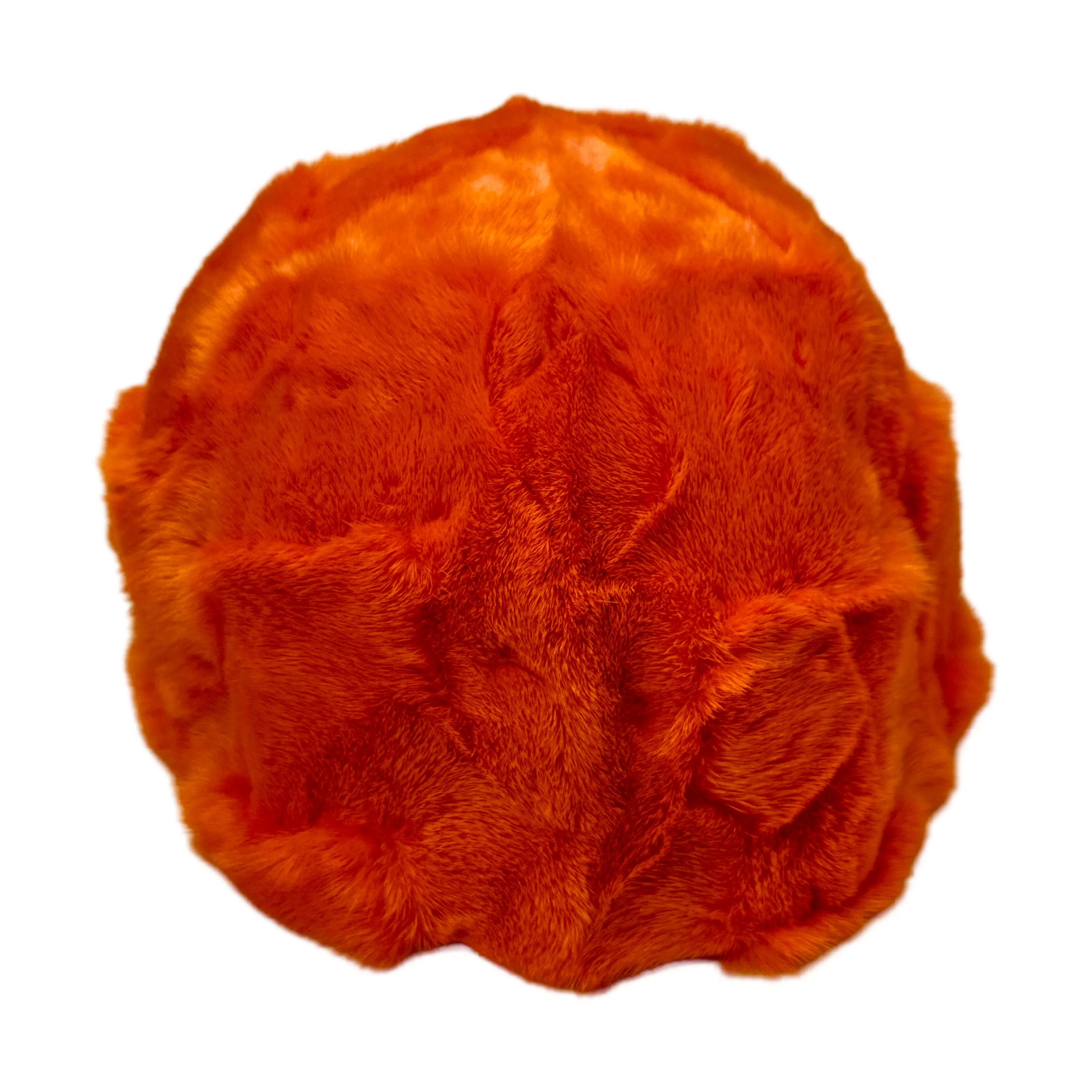Kashani Orange Diamond Cut Mink Baseball Hat