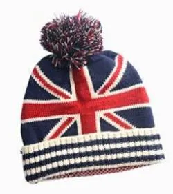 Kids children winter warm hats boys and girls knitted wool puffer Ball hats cap Star design