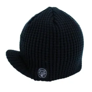 Knuckleheads Navy Waffle Baby Boy's Stripe Visor Beanie with Tag