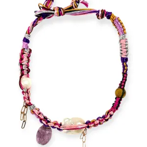 LAVENDER BARBIE SCARAB ROCKER CHOKER