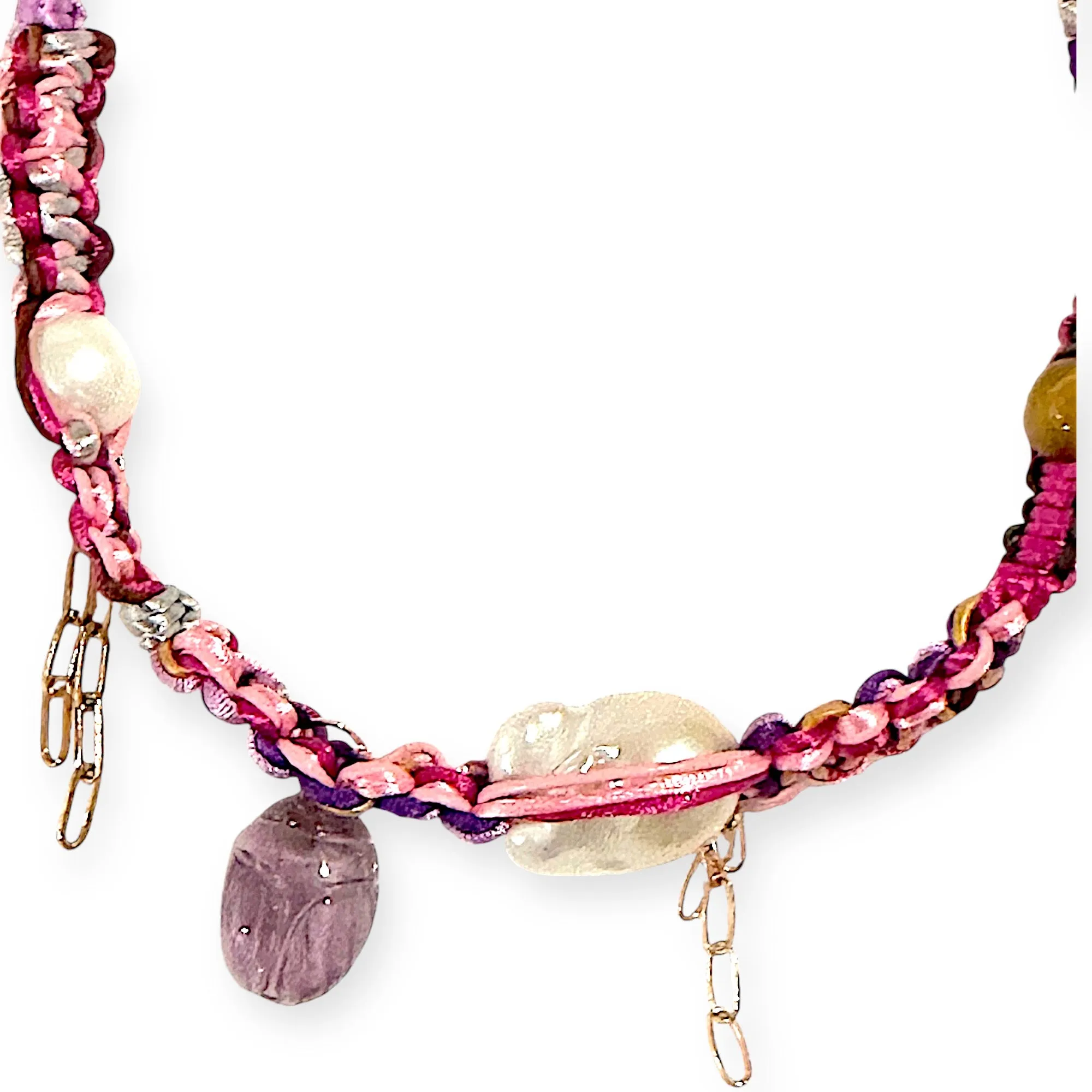 LAVENDER BARBIE SCARAB ROCKER CHOKER