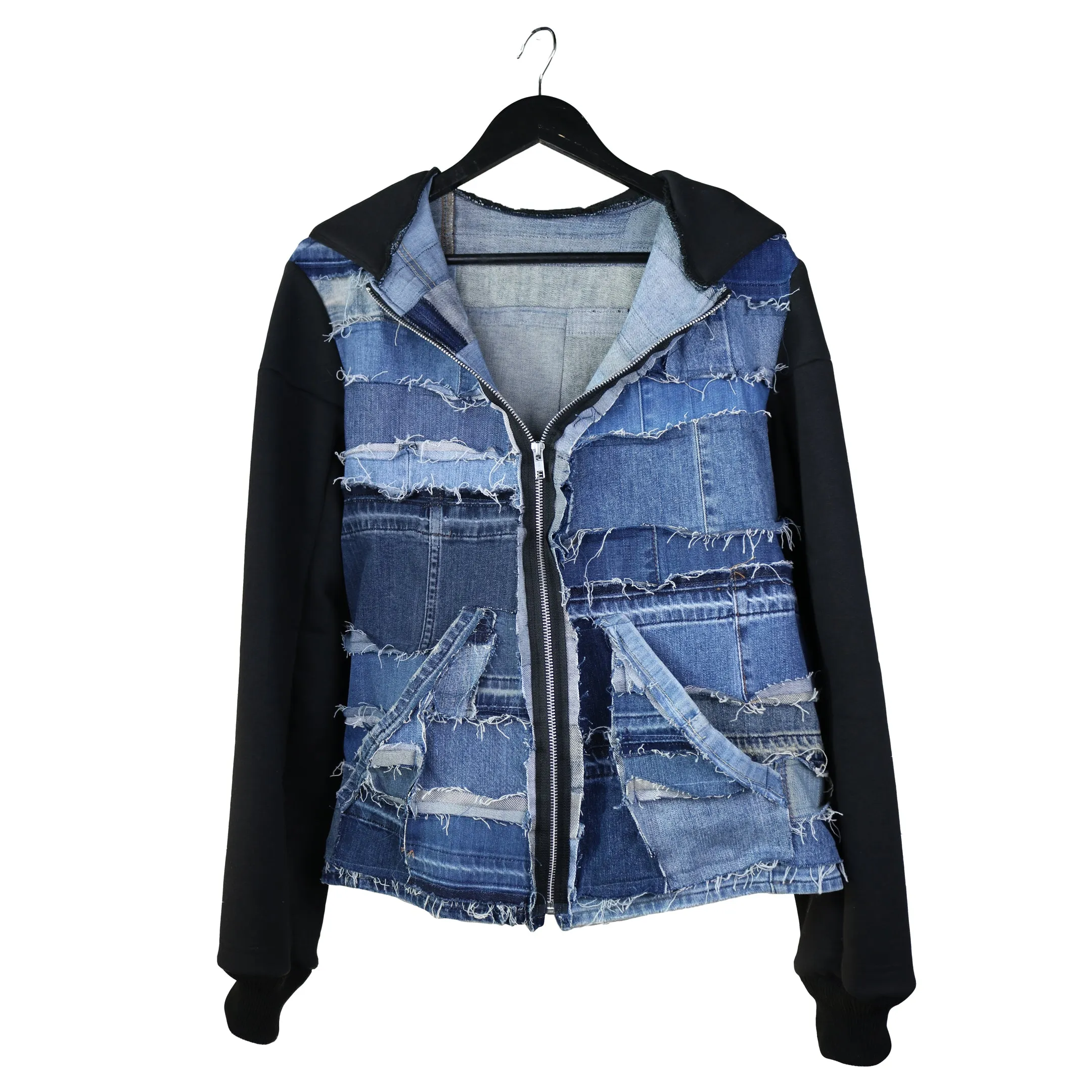 Let It Enfold You - Denim Jacket Hoodie