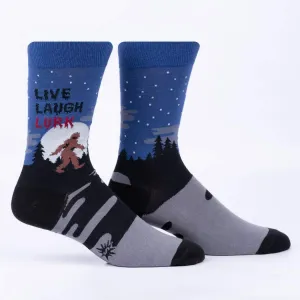 Live Laugh Lurk Bigfoot Socks