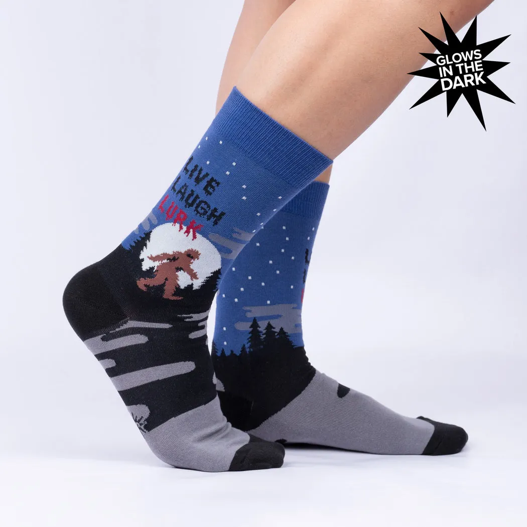 Live Laugh Lurk Bigfoot Socks
