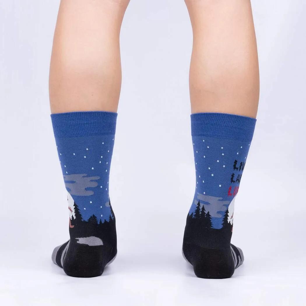Live Laugh Lurk Bigfoot Socks