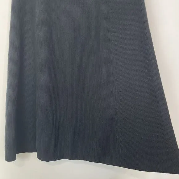 Madewell Merino Wool Blend Maxi Skirt Ribbed True Black Small NS688 Minimalist