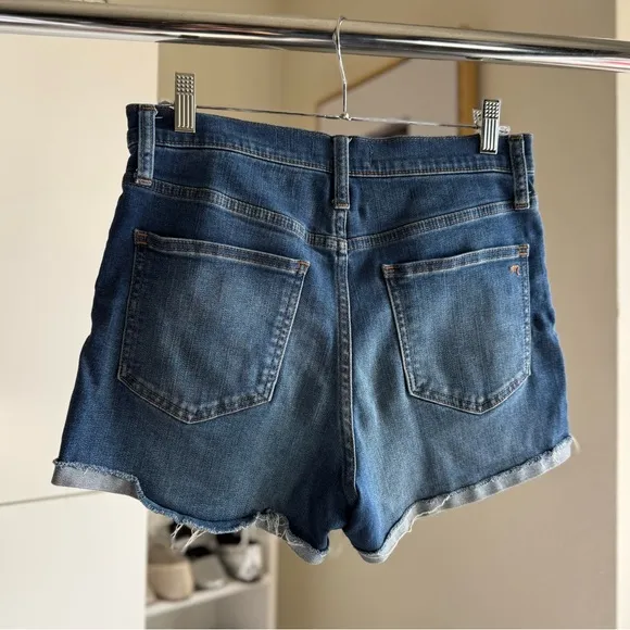 Madewell Women's Blue Denim High Waisted Spring Summer Shorts Size Medium