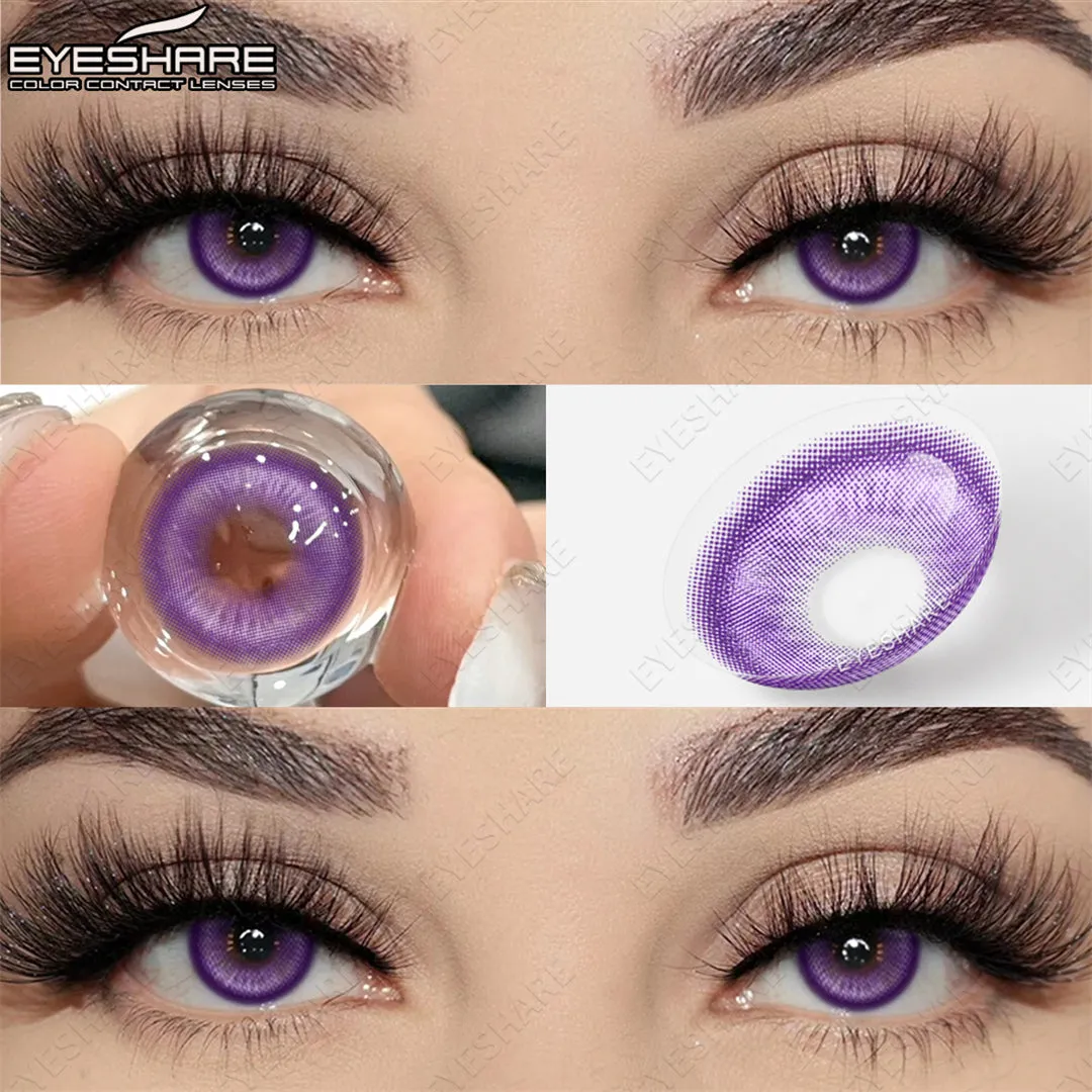 Madrid Purple 1 Day Use I 14.0mm,10 Pcs=5Pair,Cosplay