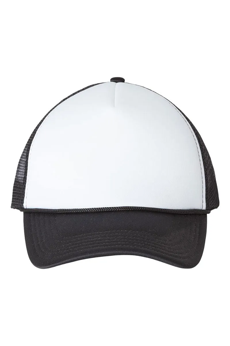 Magenta Chinoiserie Bow Foam Mesh Back Trucker Cap