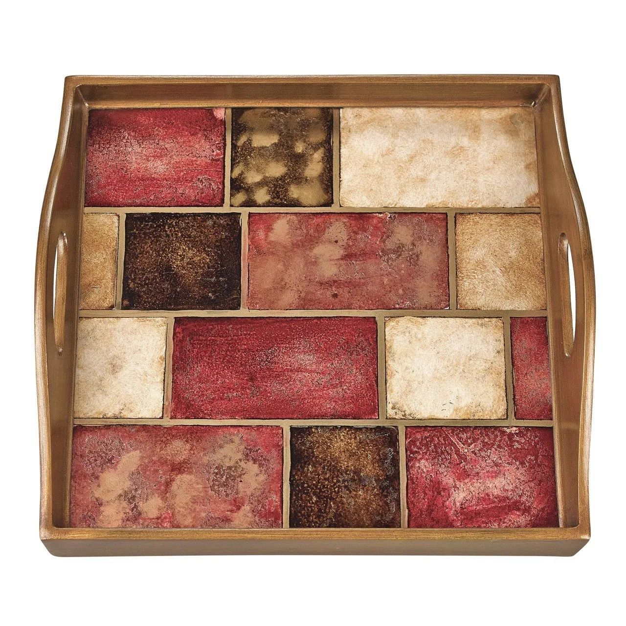 Magnolia Red 12 Square Tray"