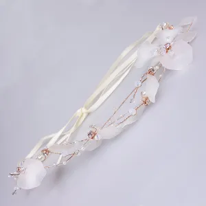 Marie Antoinette of France - Ribbon Hair Vine (Rose Gold)