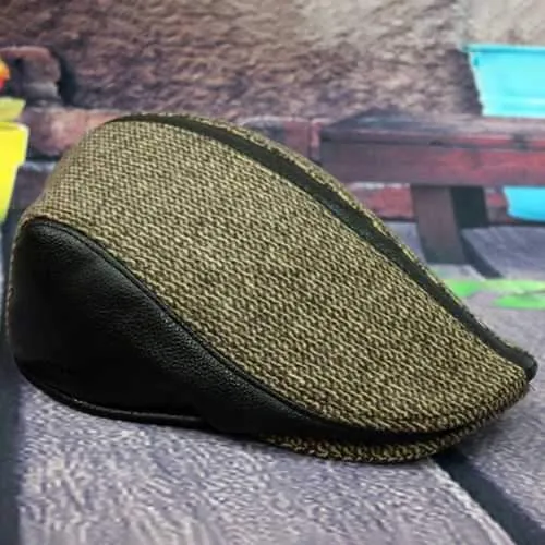 Men Women Winter Cotton Earmuffs Newsboy Beret Ivy Cap