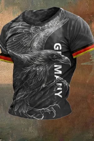 Men's 2024 European Cup Germany Printed Casual T-Shirt