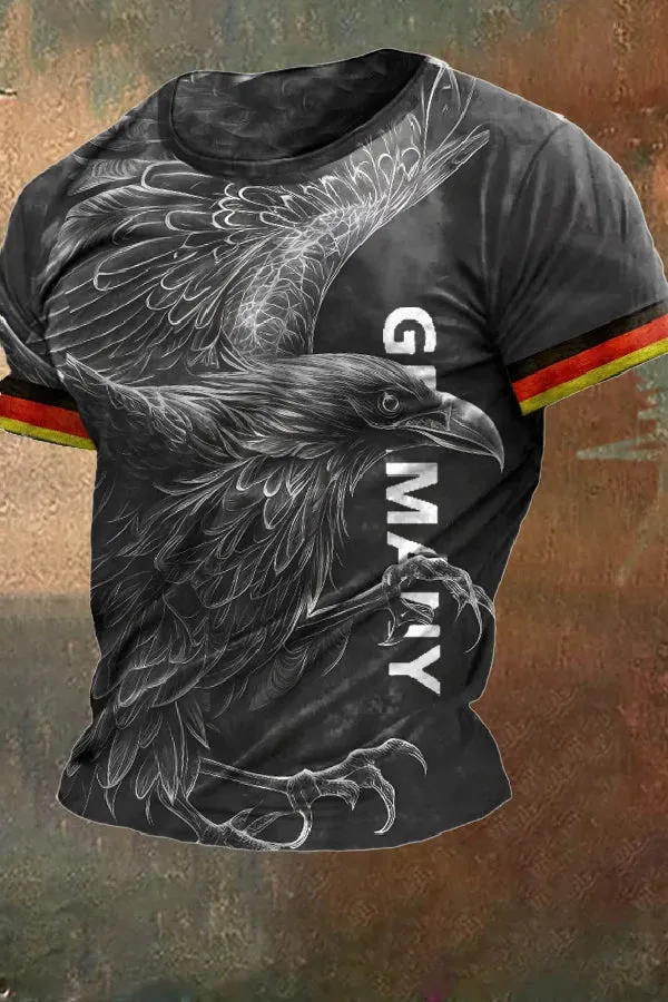 Men's 2024 European Cup Germany Printed Casual T-Shirt