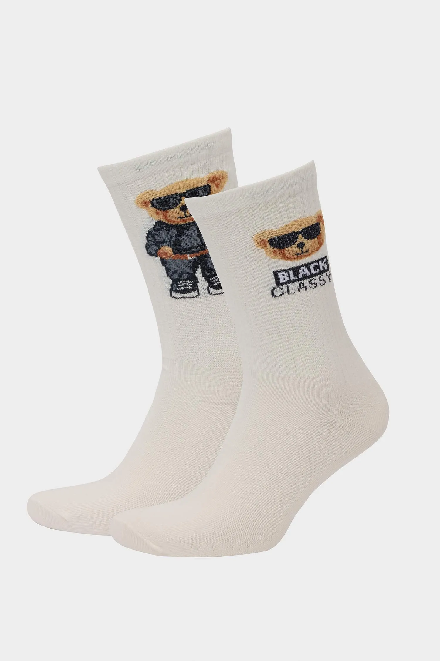 Men's Comfortable Rubber 2 Pcs Cotton Long Socks