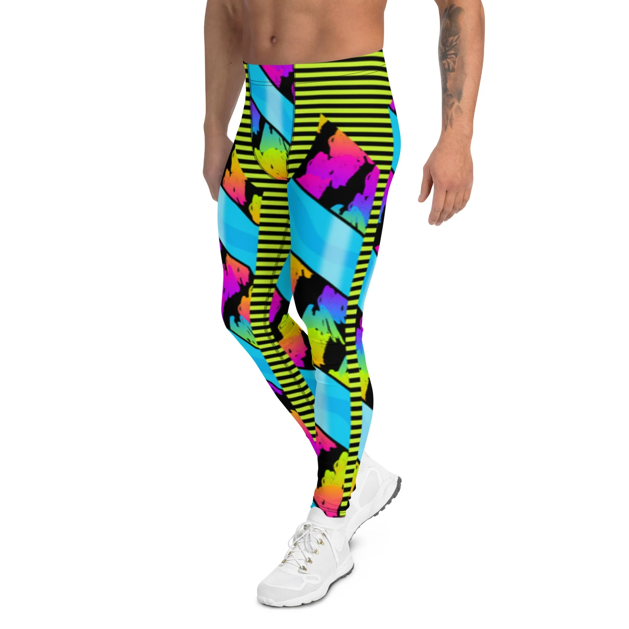 Mens Leggings, Rainbowcore Cosplay