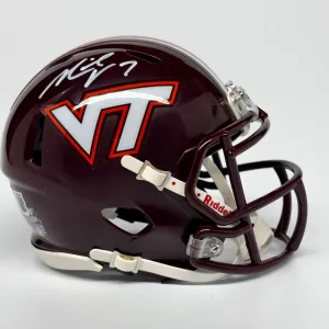 MICHAEL VICK SIGNED AUTOGRAPHED VIRGINIA TECH HOKIES MINI HELMET BECKETT