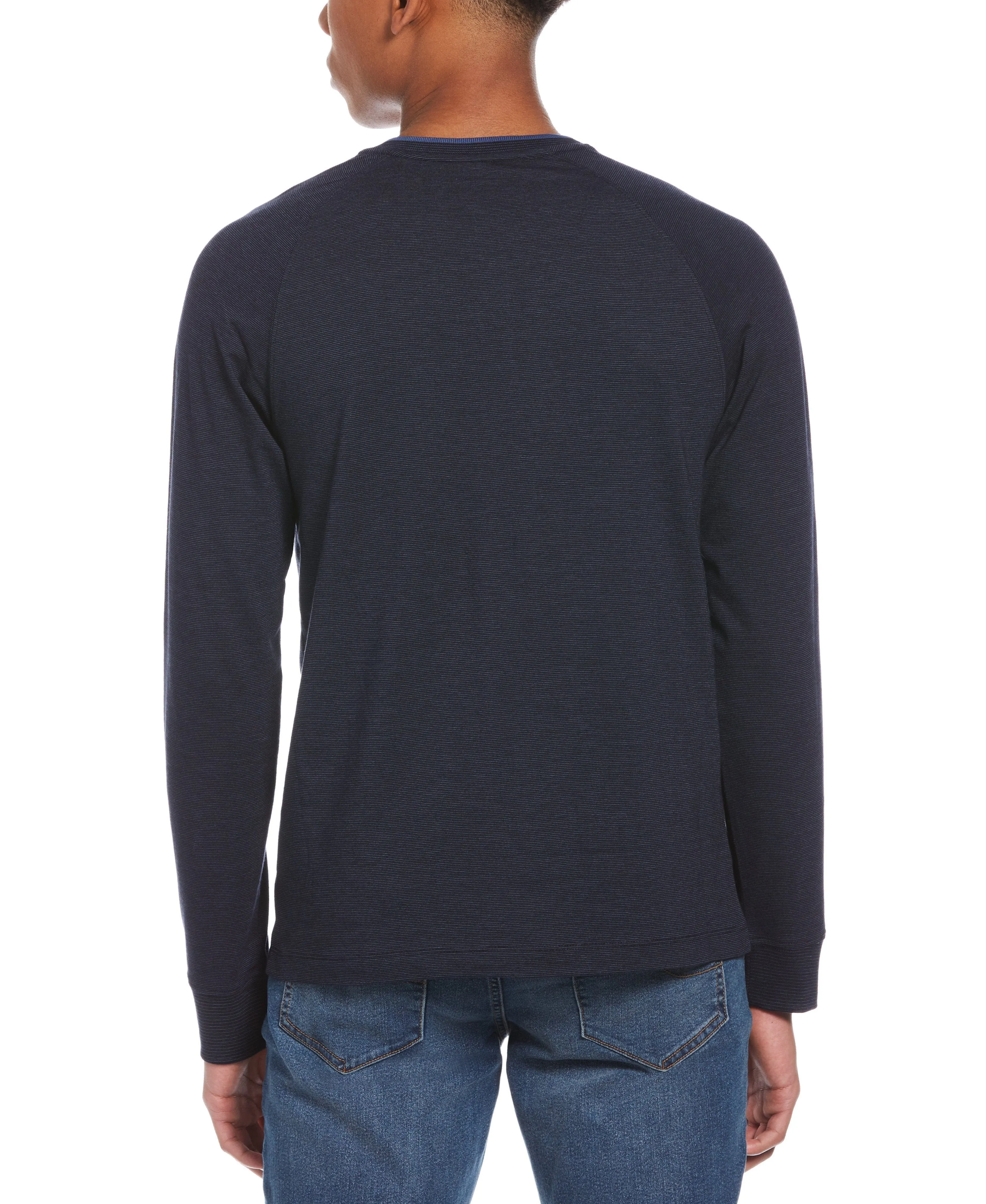 Micro Stripe Henley Tee Shirt