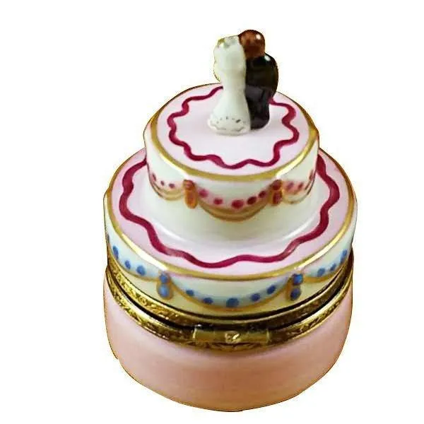 Mini Wedding Cake with Bride and Groom