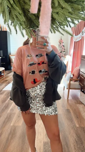 Mirage Of Pink Cowboy Hats Graphic Tee