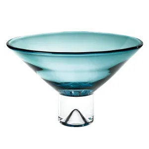 Monaco Peacock Blue Centerpiece Bowl
