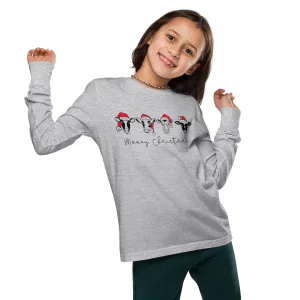 Mooey Chirstmas Youth long sleeve tee