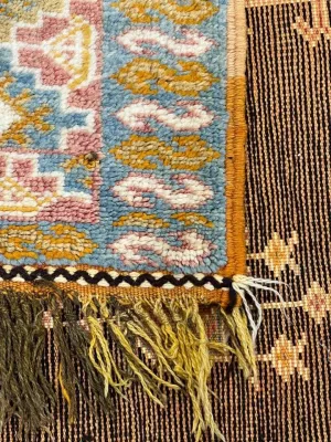 Moroccan area rug from Tazenakht, Wool and Thread, 260cm x 142cm or 8.53ft x 4.66ft