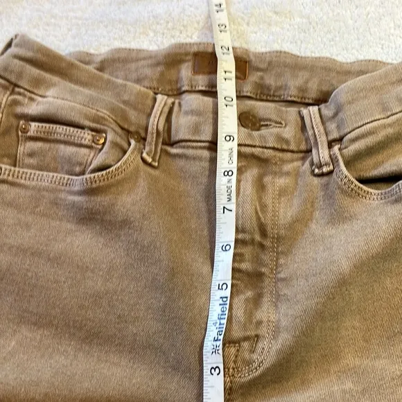 Mother high waisted Looker ankle fray
