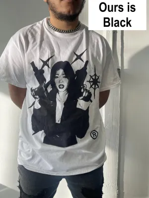 NEW Arnuki Uzi Assassin Tee, Graphic, Shirt, y2K, Streetwear, Goth, Fashion, Trendy, Men, Women, Unisex, Cotton, Crew Neck, Short Sleeve, Gothic, Guns, Sz L, Retails $85