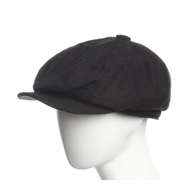 Newsboy Caps Herringbone fringes Flat Caps Hats for women Men hats Warm Winter Octagonal Hat Male Female Gatsby Retro