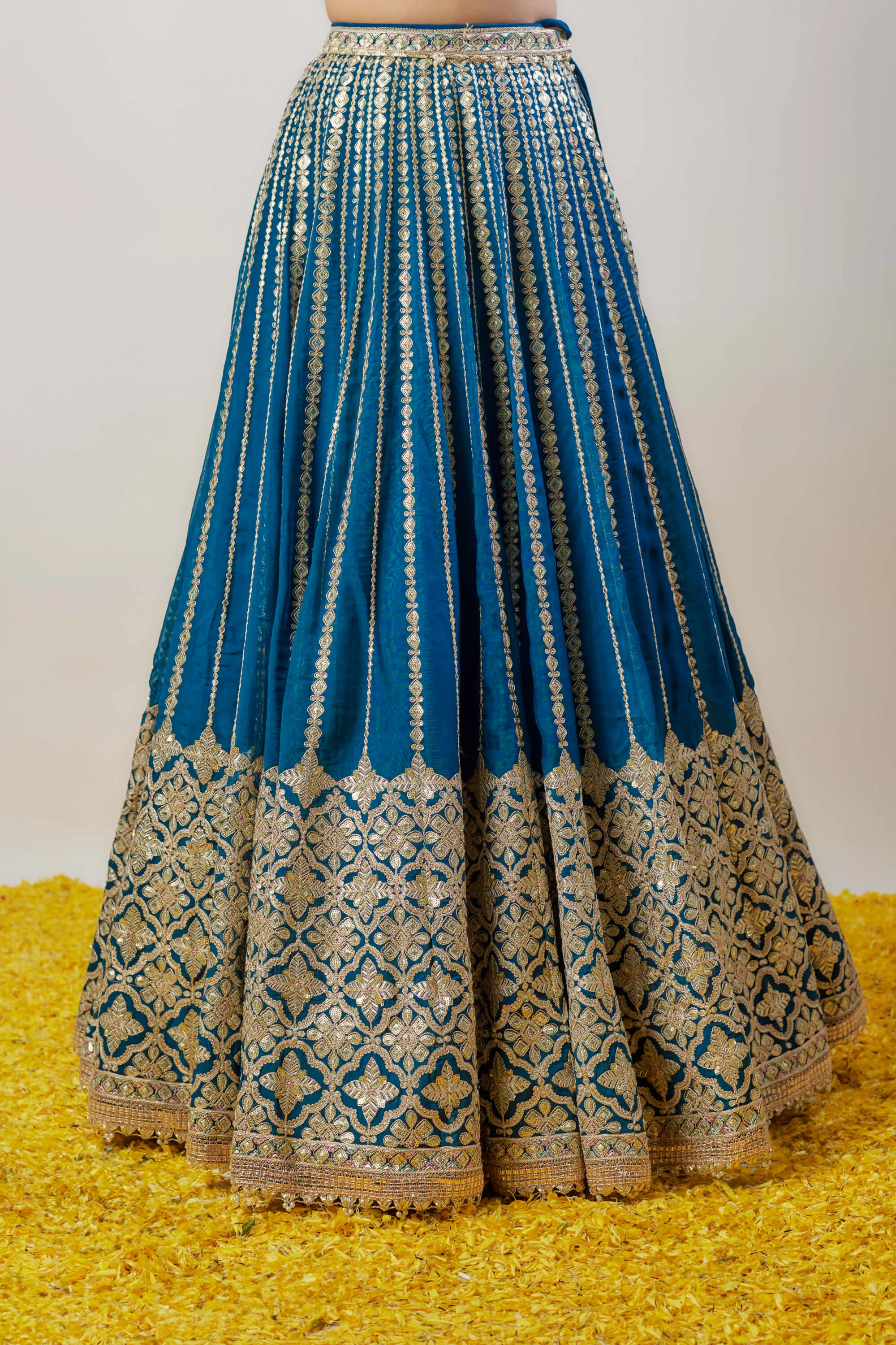 Nila blue lehenga set