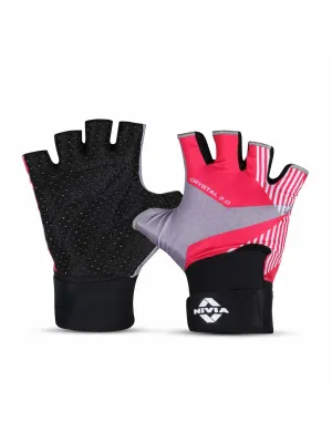 Nivia Crystal 2.0 with Strap Sports Gloves, Pink