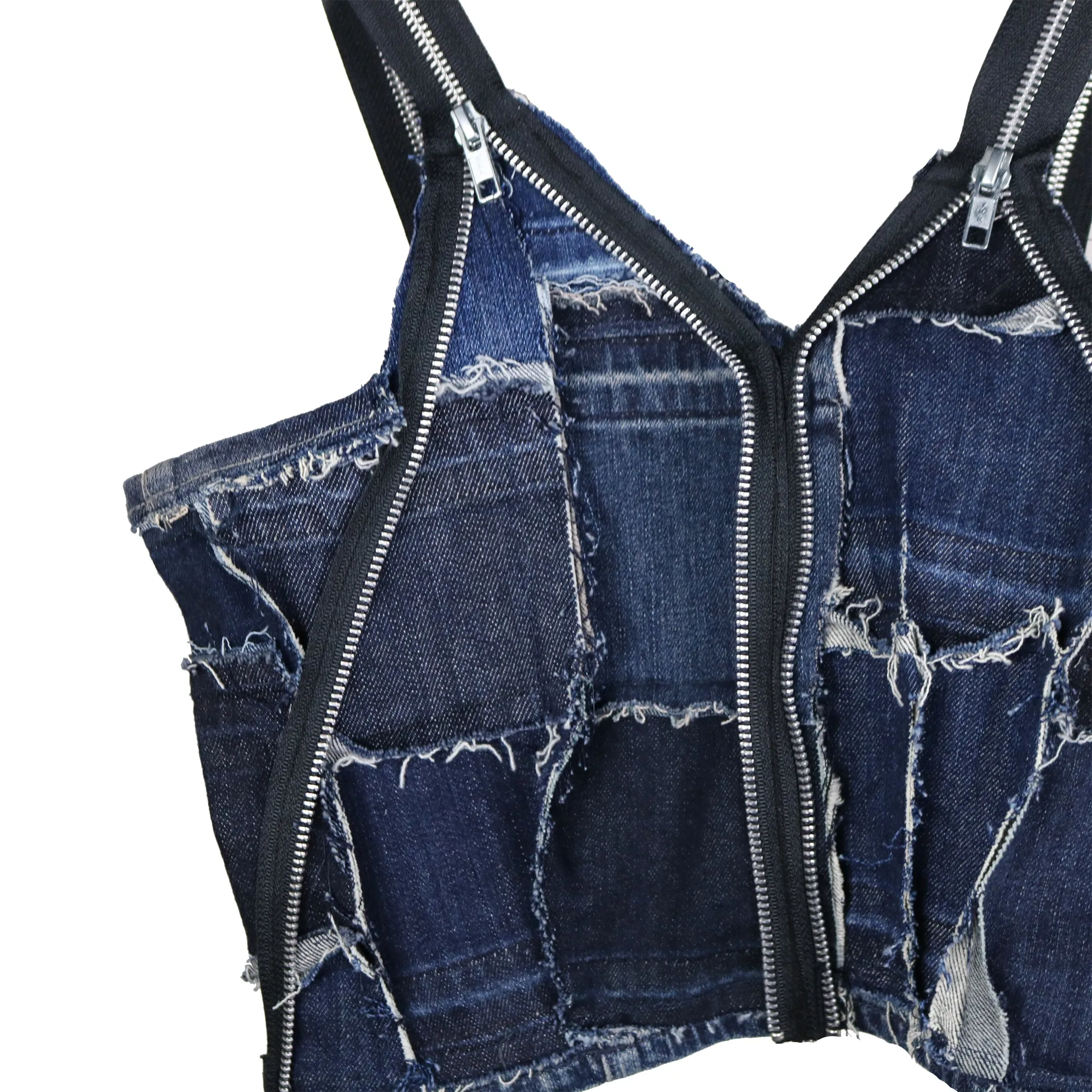 Nu Punk - Upcycled Denim Crop Top