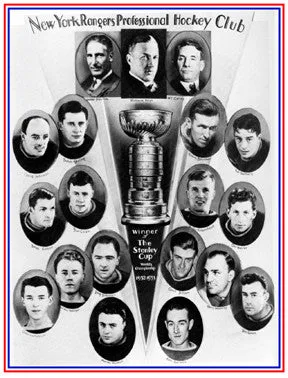 NY Rangers 33 Stanley Cup Print 7047