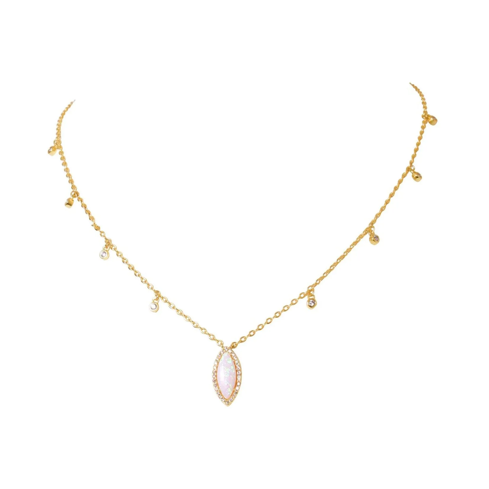 Ophelia Delicate Opal Drop Necklace