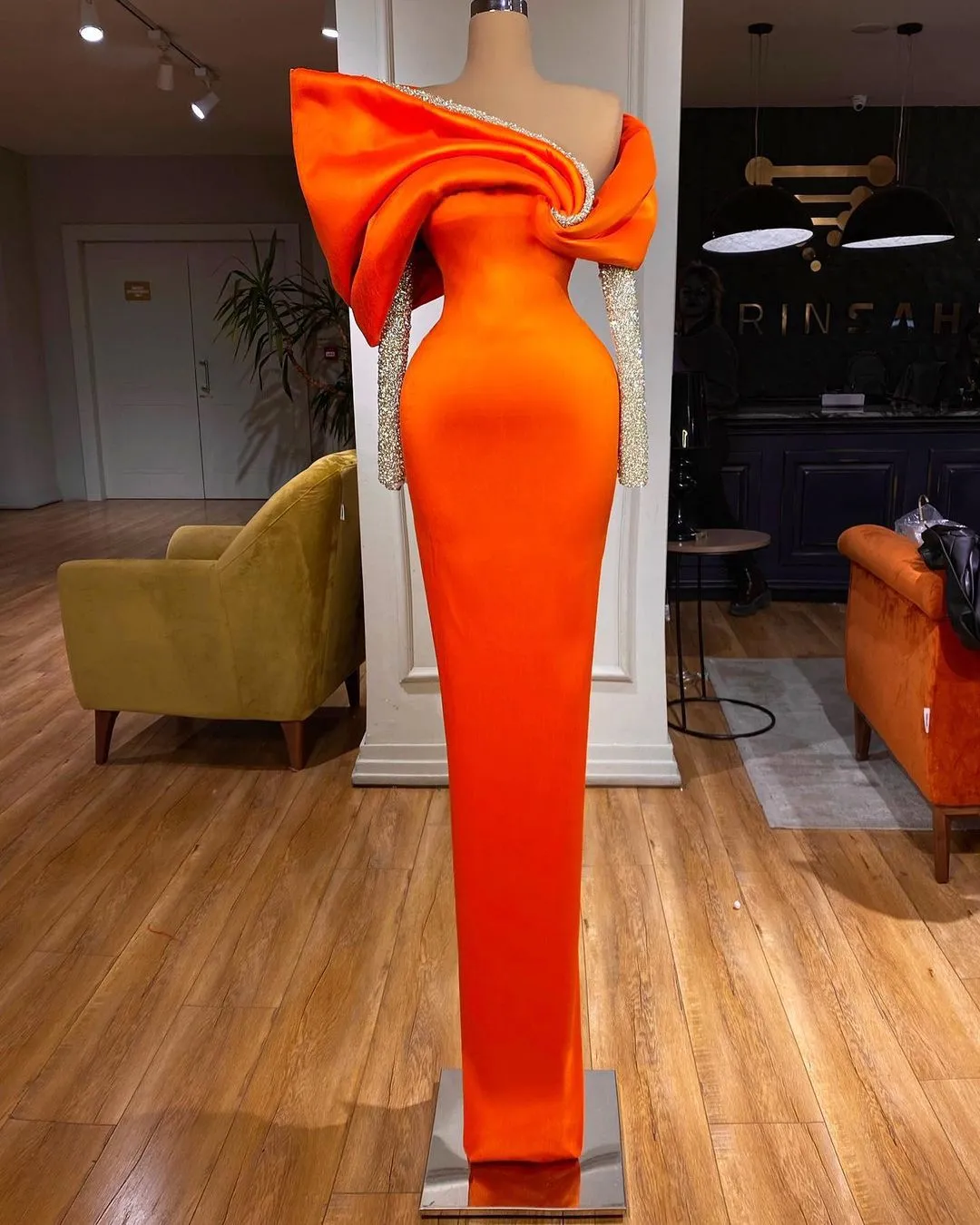 Orange Gorgeous Elegant Mermaid Evening Dresses