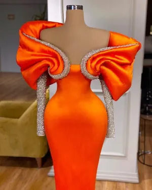 Orange Gorgeous Elegant Mermaid Evening Dresses