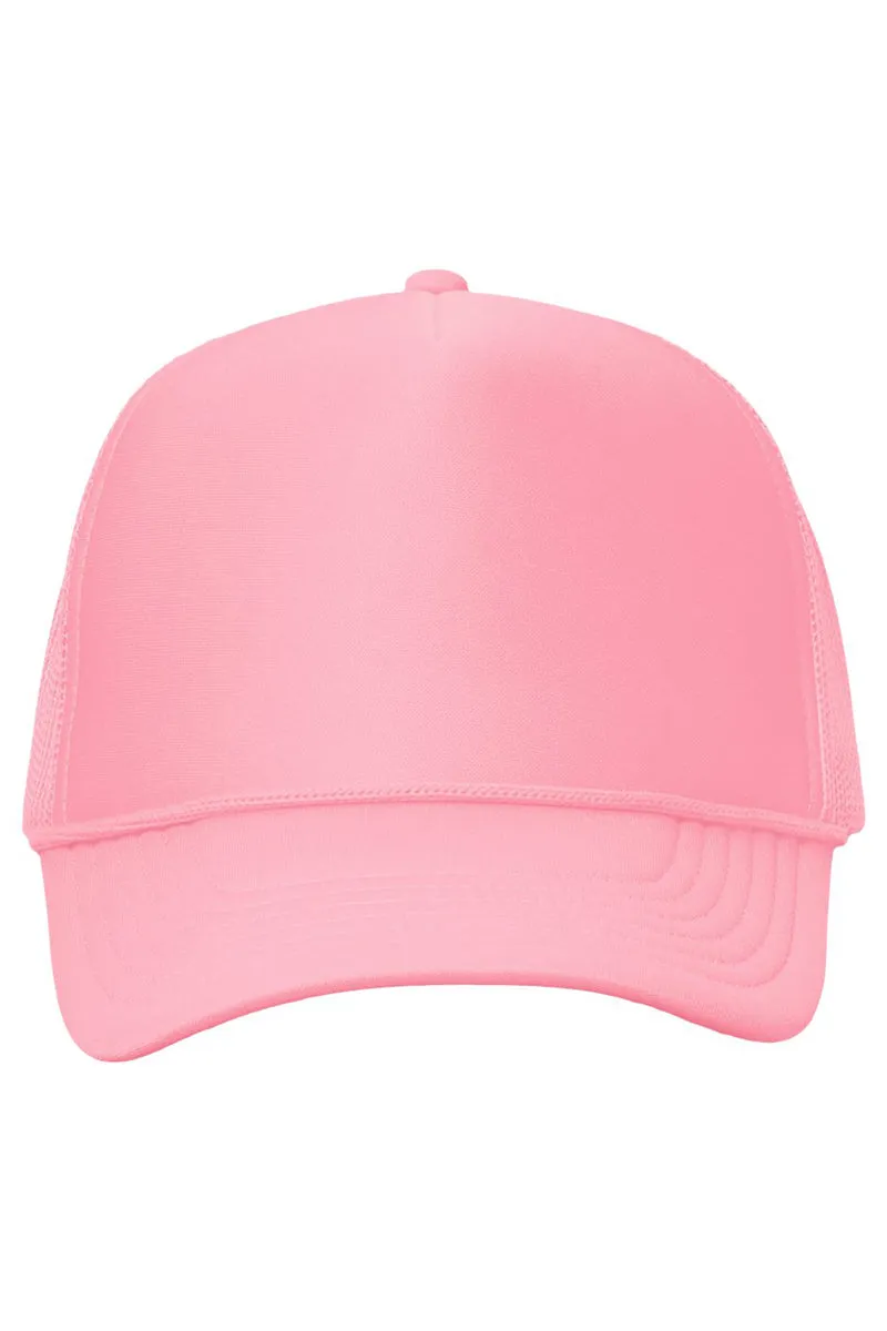 Orange Groovy Mama Foam Mesh Back Trucker Cap