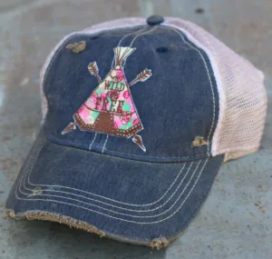 Original Cowgirl Clothing Cap: Teepee Wild and Free